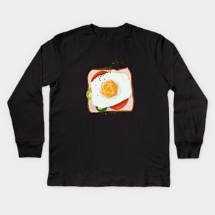 Egg Sandwich Polyhedral Dice Tabletop RPG Kids Long Sleeve T-Shirt